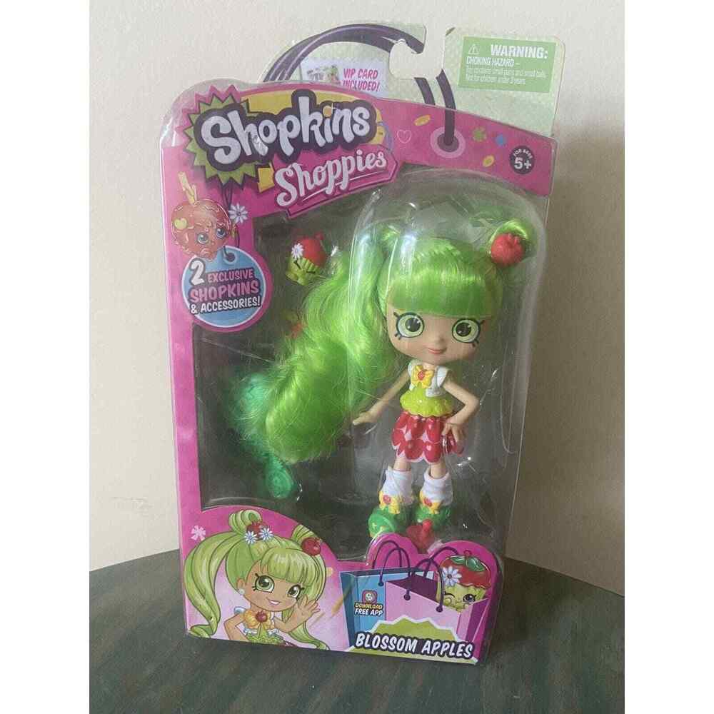 SHOPKINS SHOPPIES BLOSSOM APPLES Doll NEW (packaging has some wear , see photos